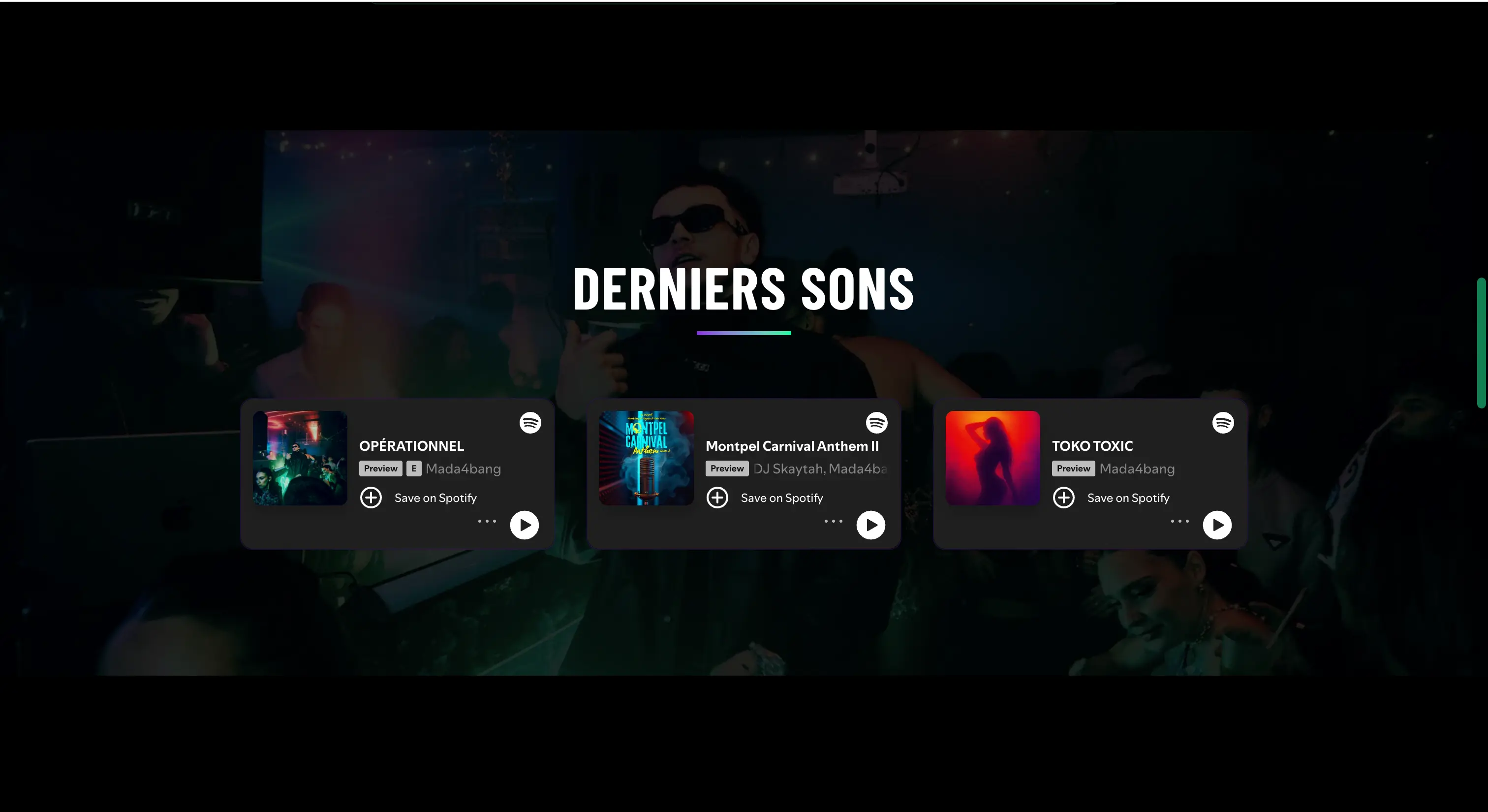 Section Derniers sons du site Mada4Bang