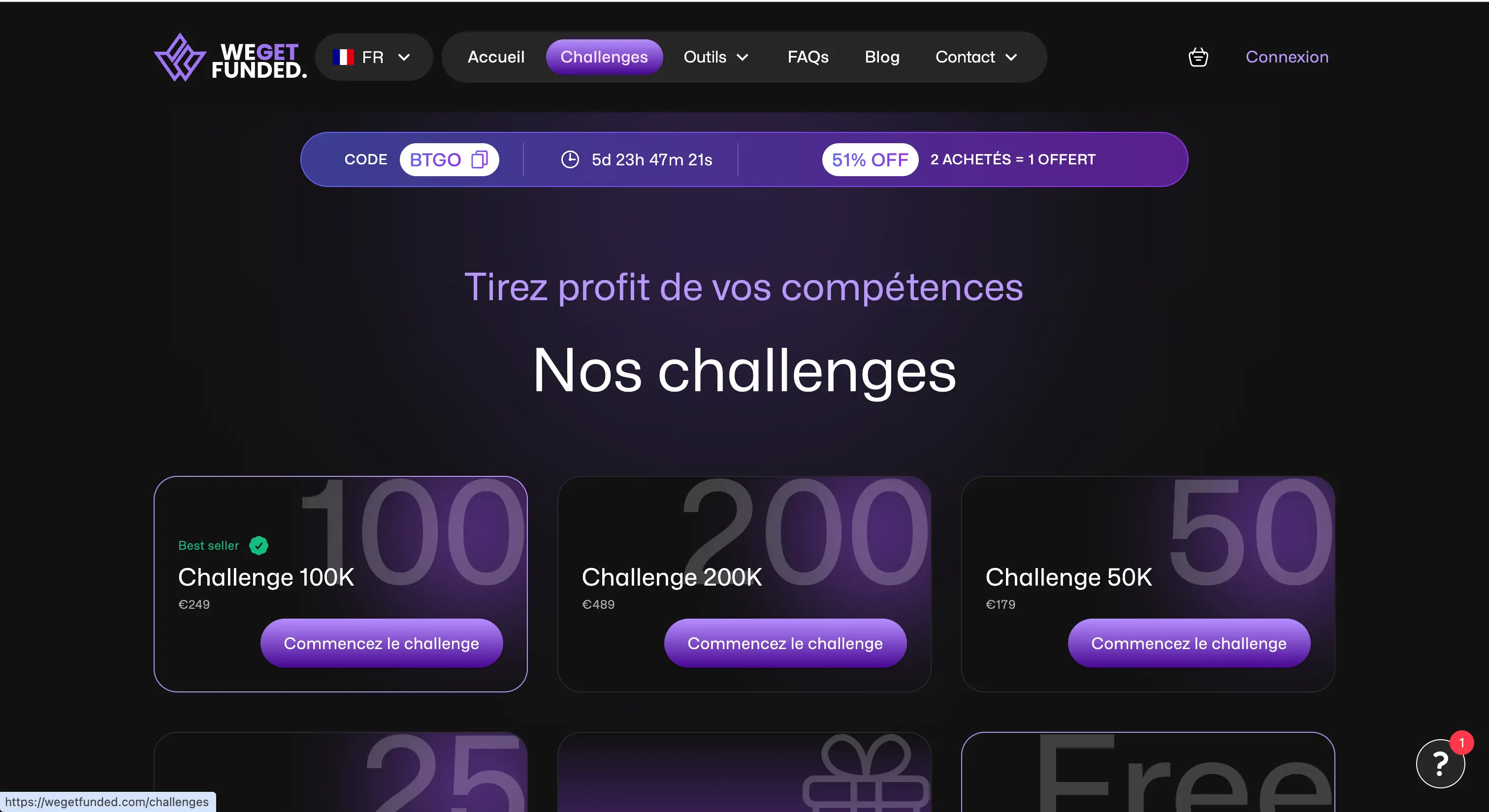 Section Challenge de WeGetFunded
